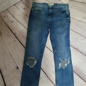 NWT Free people We the Free - busted knee skinny size 30L